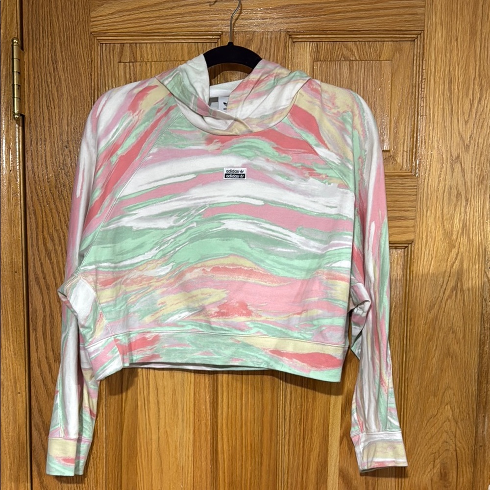 Adidas Women's Multicolor Cropped Hoodie